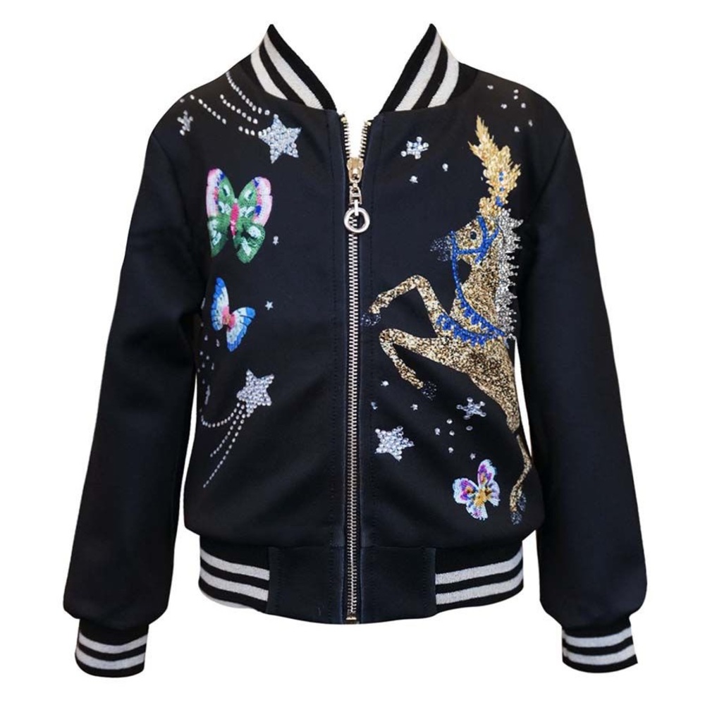 Hannah Banana Rhinestone Bomber